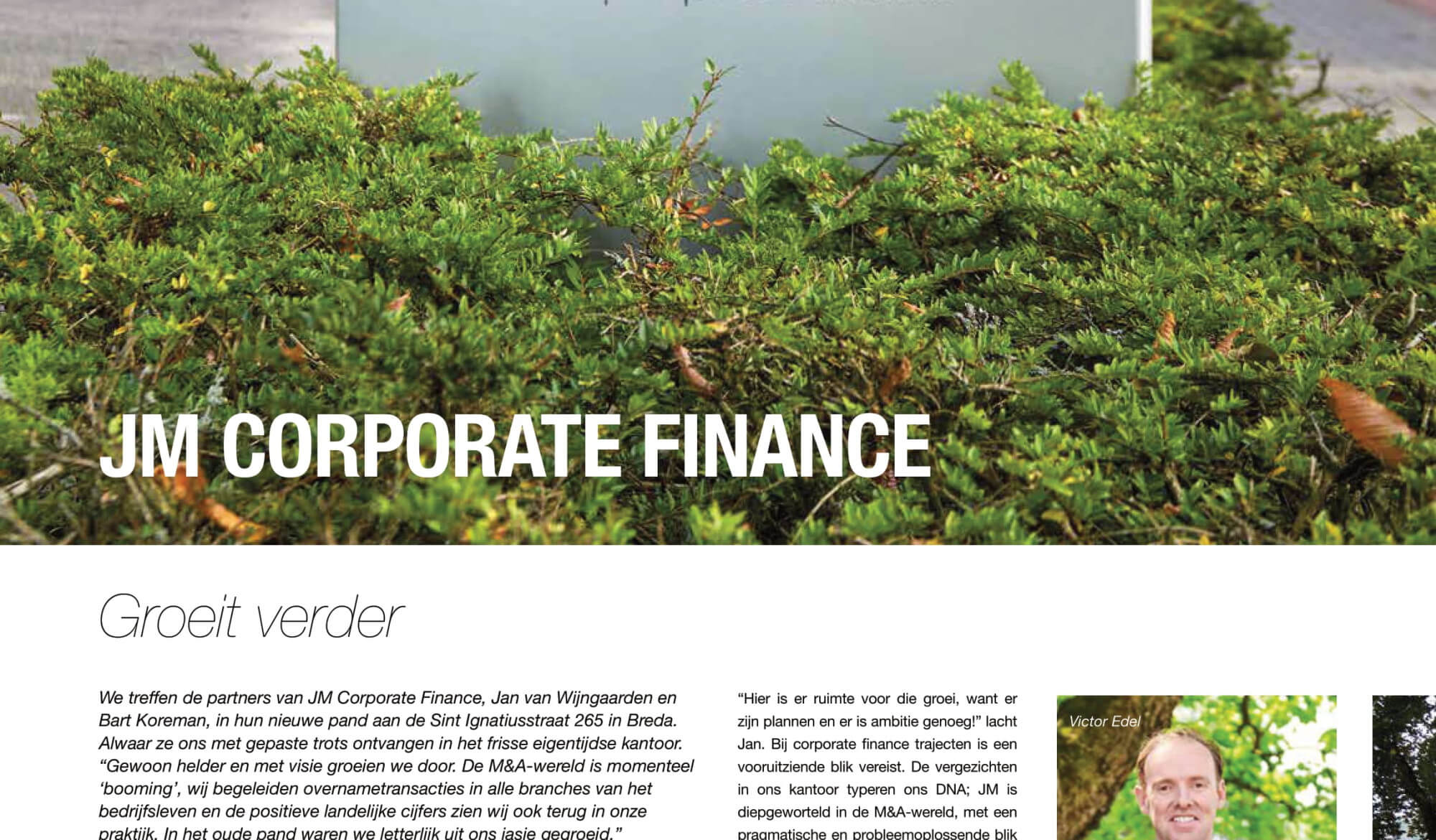 JM Corporate Finance in Issue Magazine